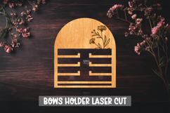 Bow holder laser cut - Wooden Nursery Decor Laser Product Image 1