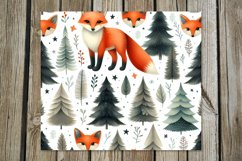 Christmas pattern | 8 fox Xmas Sublimation Tumbler Designs Product Image 7