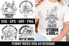 Funny Weed SVG Design - Straight Outta Weed Product Image 1