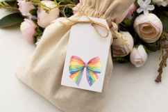 Sparkle Accent Rainbow Coquette Bow Clipart with Sparkle Product Image 6