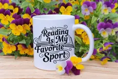 Reading Is My Favorite Sport Svg, Funny Book Lover Svg. Product Image 8