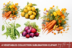 Cute Vegetables Sublimation Clipart Product Image 1