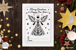 Christmas Card Angel Ornament Laser Cut | Glowforge | SVG Product Image 2