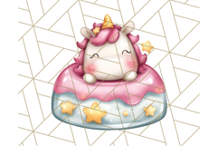 Cute Dessert Unicorn PNG Clipart with Cupcakes &amp; Candies Product Image 3
