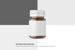 Amber Glass Pills Bottle - PSD Mockup Product Image 7