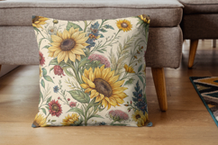 Sunflower &amp; Wildflowers Seamless Pattern, Bright Summer Product Image 8