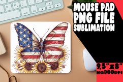 Stars &amp; Stripes Soar: Butterfly Flag Mouse Pad Product Image 1