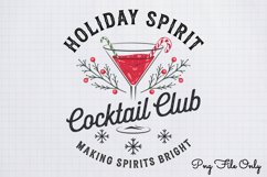 Holiday spirit cocktail club making spirits bright PNG Product Image 1