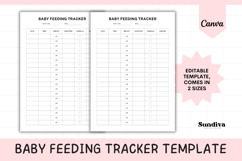 Editable Baby Feeding Tracker Canva Template 1 Product Image 1