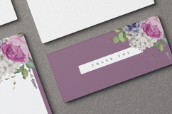 wedding card invitation with roses and hydrangea flower Product Image 7