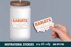 Inspirational Quotes Sticker, Radiate positivity Stickers Product Image 1