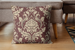 Wine Toile Digital Paper Pack, Vintage Floral Toile, Gingham Product Image 7