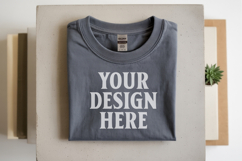 Ash Gildan 5000 Flat Lay Tshirt Mockup, G5000 mockup, trandy Product Image 1