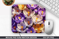 3D Flowers Mouse Pad Sublimation, Flowers Mouse Pad PNG Product Image 1