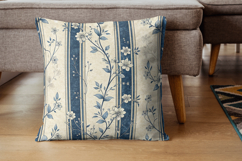 Midnight Toile Digital Paper Pack, Vintage Floral Toile Product Image 7