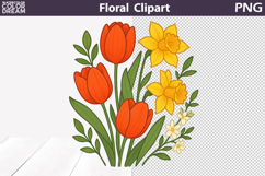 Floral Clipart Bundle | Flowers Bouquets Sublimation Product Image 8