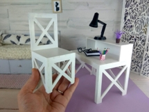 Miniature desk chair digital download, 1:6 scale dollhouse Product Image 7