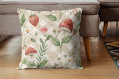 Cottagecore Strawberry Gingham Paper, Seamless Watercolor Product Image 7