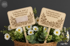 Teacher Gift Card Holder Laser Cut | Glowforge | SVG Product Image 1