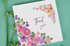 Watercolor Floral Corners PNG Design Product Image 7