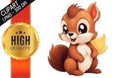 Cute Squirrel Sublimation PNG Design - Sublimation Design Product Image 1