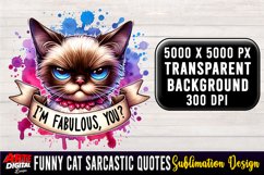 Funny Cat Sarcastic Quote Clipart Sublimation #7 Product Image 1