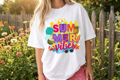 Summer Vibes PNG sublimation |Beach &amp; Summer PNG T-Shirt Product Image 3