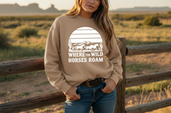 Where The Wild Horses Roam Svg, Cowgirl Horse Svg Design Product Image 3
