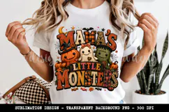 Mama's Little Monsters PNG, Cute Halloween Sublimation Product Image 6