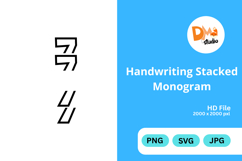 Handwriting Stacked Monogram Product Image 1