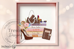 Boss Babe Fashion Books Heels PNG Glam Luxury Style Art Product Image 7