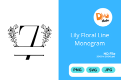 Lily Floral Line Monogram Product Image 1