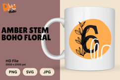 Amber Stem Boho Floral Monogram Product Image 1