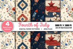 Fourth Of July Stars And Stripes JPG Product Image 1