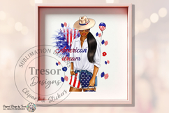 American Dream Patriotic Woman Design 4th of July USA Pride Product Image 5