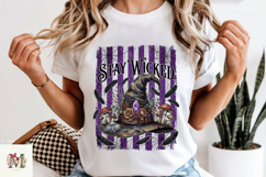 Stay Wicked Halloween PNG, Witch Hat Crystal Sublimation Product Image 6