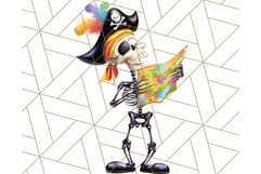 Quirky Skeleton Clipart PNG, Funny Halloween Bones Art Product Image 3