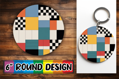 Enchanted Keychain Circle Style, Funky Pattern Product Image 1