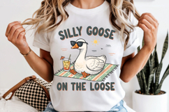 Silly Goose On The Loose PNG, Summer Goose Beach Sublimation Product Image 6