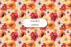 Bright Floral Seamless Watercolor Pattern Colorful Blooms Product Image 1