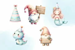 26 Happy New Year 2024 Clipart Watercolor Illustration Product Image 7