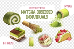 Matcha Digital Papers &amp; Cliparts Mega Bundle | Green Tea Product Image 7