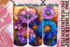 Golden Bloom 3D Tumbler Wraps Product Image 1