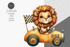 Nursery clipart, Lion clipart, Racing baby Product Image 1