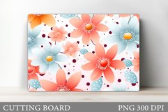 Flowers Cutting Board. Flowers Cutting Board Sublimation Product Image 1