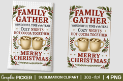 Christmas Kitchen Towel PNG, Christmas PNG, Retro Christmas Product Image 2