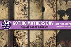 Gothic Mothers Day Digital Paper Bundle PNG Product Image 8