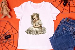 Victorian Little Girl Watercolor Sublimation clipart Product Image 2