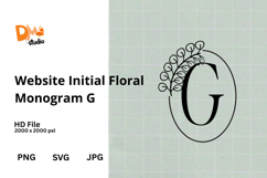 Website Initial Floral Monogram Product Image 1