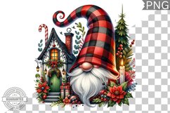 Christmas Gnome Sublimation - Clipart PNG Design Product Image 1